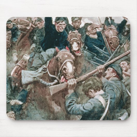 石塀のように立っているジャクソンの組 マウスパッド (正面)