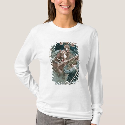 石塀のように立っているジャクソンの組 Tシャツ (正面)