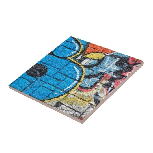 石塀の落書き タイル (側面)