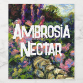 石壁と花アンブロシアネクター ワインラベル (シングルラベル)