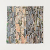 石壁のテクスチャの背景を放棄 タペストリー (正面(横))