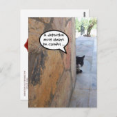 石壁の向こうの探偵猫 / 父の日 ポストカード (正面/裏面)