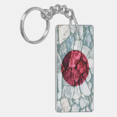 石壁の日本国旗 – 旅行のためのキーチェーン キーホルダー (正面左)