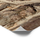 石壁の素朴なテクスチャ背景 ポスター (角)