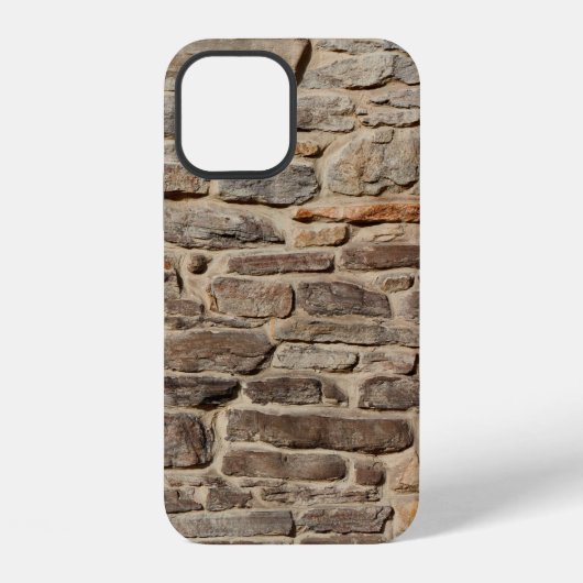 石壁の素朴なテクスチャ背景 iPhoneケース (裏面)