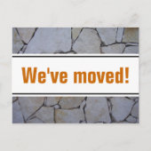 石壁の背景を持つポストカードの移動 案内ポストカード (正面)