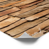 石壁の背景キャンバスまたはポスター ポスター (角)