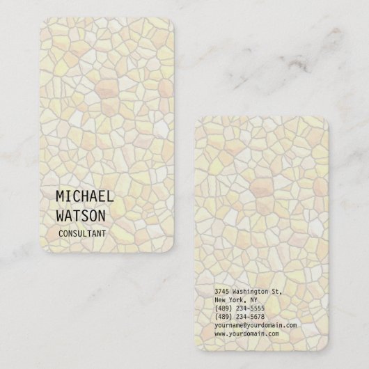 石壁パターンシンプルトレンディープレーンコンサルタント 名刺 (正面/裏面)