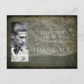 石壁フォトフレーム悔やみや弔慰ありがとうはがき ポストカード (正面)