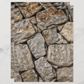 石壁2背景クラフトスクラップブック紙 (正面/裏面)