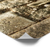 石壁。小さな植物と。 ポスター (角)