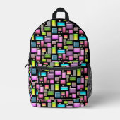 石大切と真珠の母 プリントバックパック (正面)