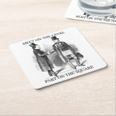 石大工の信条 スクエアペーパーコースター (アングル)