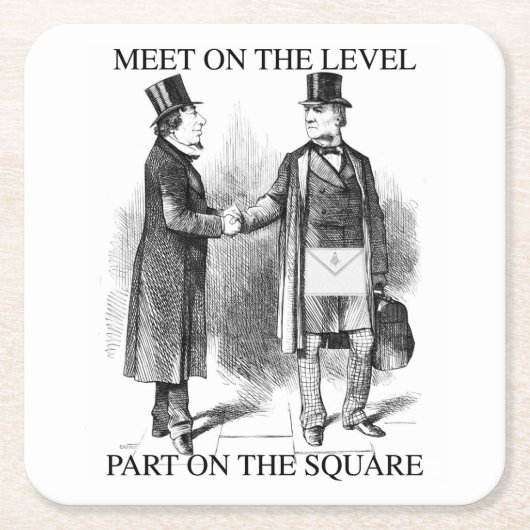 石大工の信条 スクエアペーパーコースター (正面)