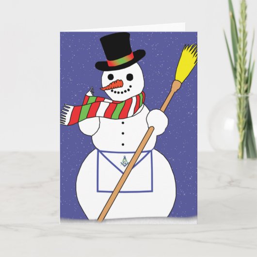 石大工の雪だるま シーズンカード (正面)