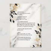 石大理石を積み上げた純粋自然作結婚業 エンクロージャーカード (正面)