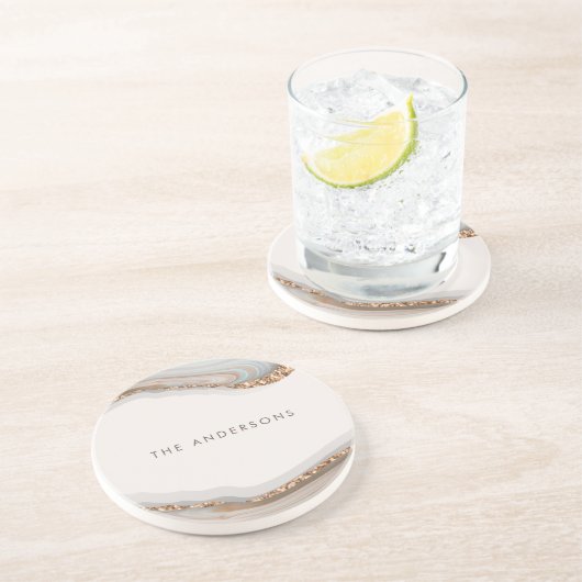 石大理石テクスチャサンドストーンコースター コースター (側面)