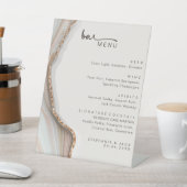 石大理石瑪瑙のドリンク結婚バーメニュー 台座サイン (インサイチュ)