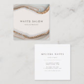 石大理石瑪瑙スクエアビジネスカード スクエア名刺 (正面/裏面)