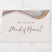 石大理石瑪瑙メイド・オブ・オーナー(花嫁付き添い人)キャンドルラベル フードラベル (シングルラベル)