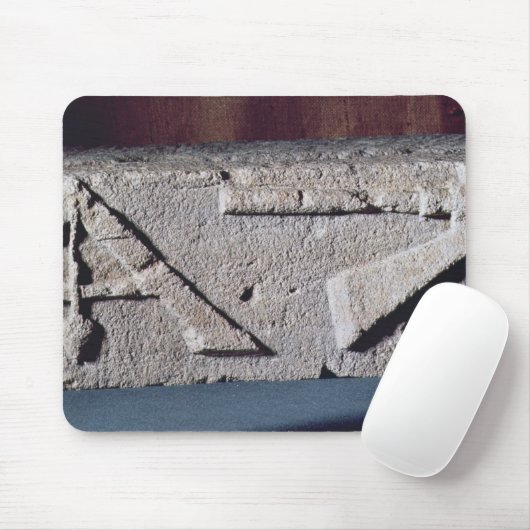 石工の楽器を描写するレリーフ、浮き彫り マウスパッド (マウス)