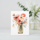 石工の瓶の中のケシ類 ポストカード (スタンド正面)