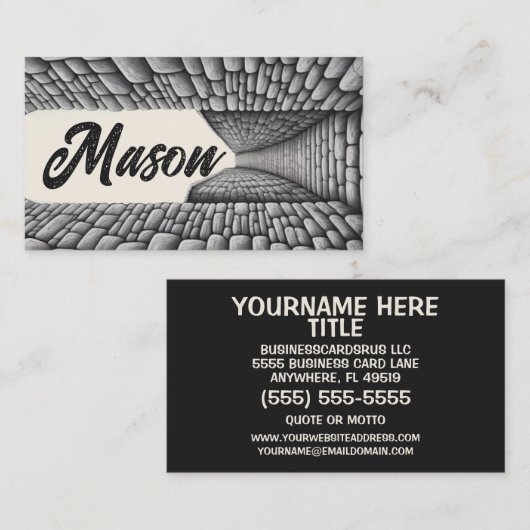 石工の背景 名刺 (正面/裏面)