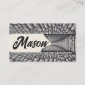 石工の背景 名刺 (正面)