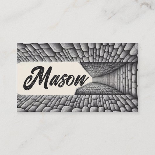 石工の背景 名刺 (正面)