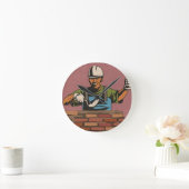 石工労働者 ラウンド壁時計 (ホーム)