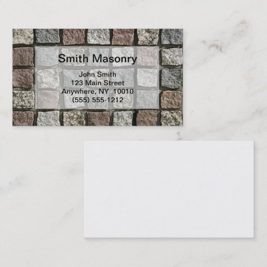 石工名刺 名刺 (正面/裏面)