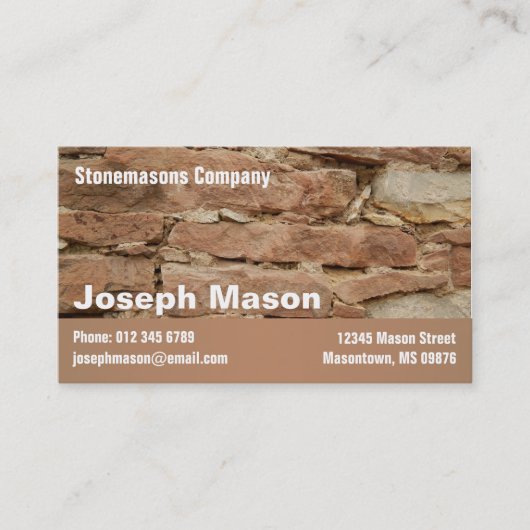 石工 名刺 (正面)