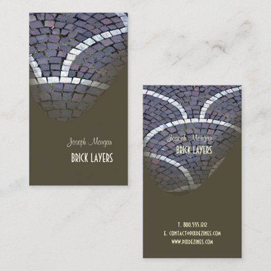 石工、石工の名刺 名刺 (正面/裏面)