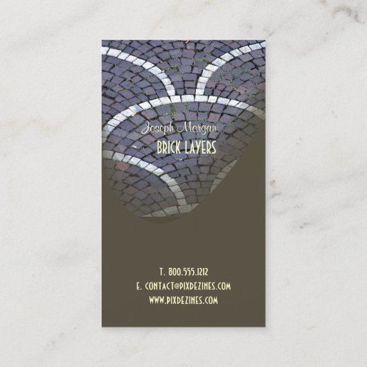 石工、石工の名刺 名刺 (裏面)