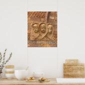 石市民3つの花崗岩乳児 ポスター (キッチン)