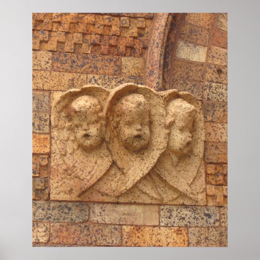 石市民3つの花崗岩乳児 ポスター (正面)