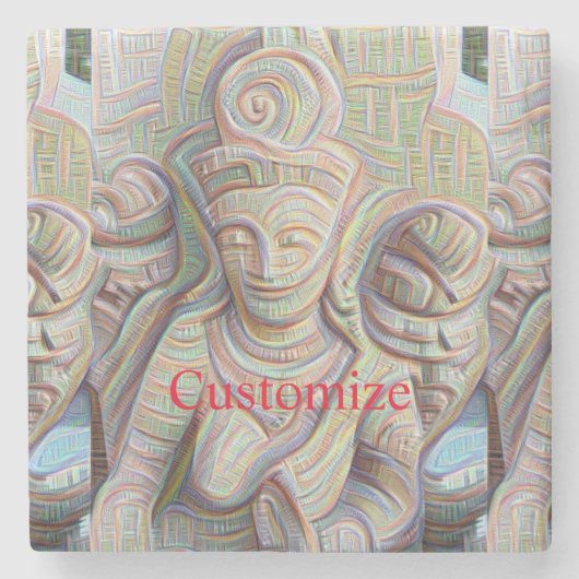 石彫りダキニスThunder_Cove ストーンコースター (正面)