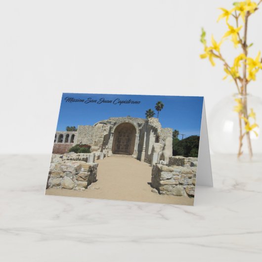 石教会の素晴らし廃墟 – カード (黄色い花)