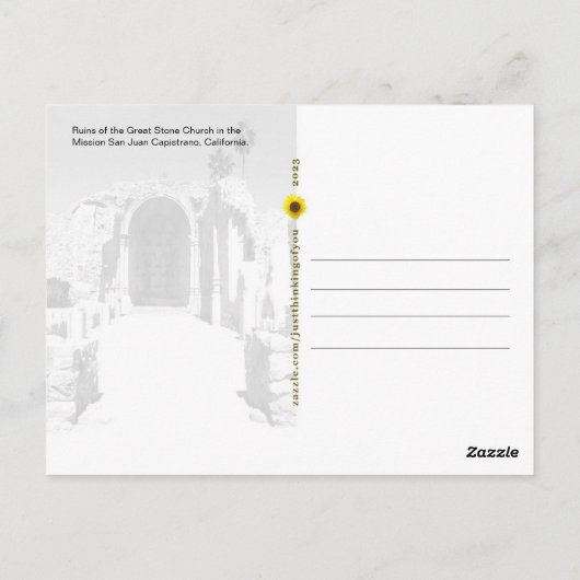 石教会の素晴らし廃墟 – ポストカード (裏面)