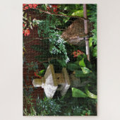 石日本の灯篭と鹿の飛蚊器 ジグソーパズル (縦)