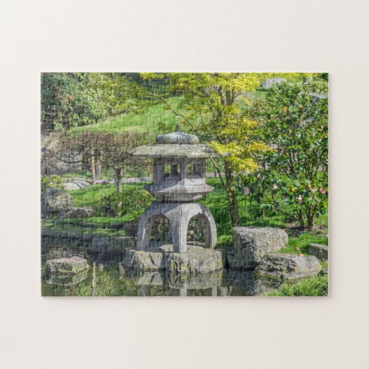 石日本の灯篭パズル ジグソーパズル (横)