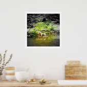 石日本の灯篭 ポスター (キッチン)