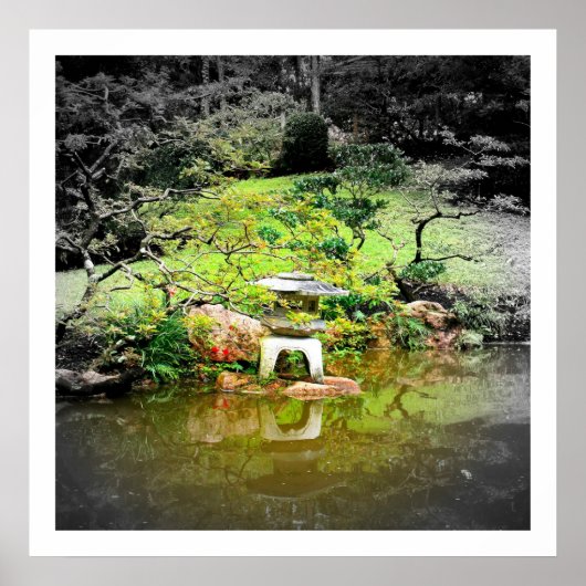 石日本の灯篭 ポスター (正面)