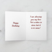 *石材ではなく雪*ハッピーバースデー カード (内部)