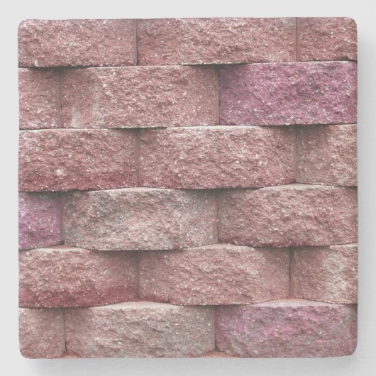 石材擁壁テクスチャ、正方形コースター ストーンコースター (正面)