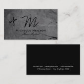 石板と流毛 |美容師 名刺 (正面/裏面)