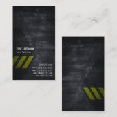 石板の危険ストライプ 名刺 (正面/裏面)