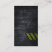 石板の危険ストライプ 名刺 (裏面)