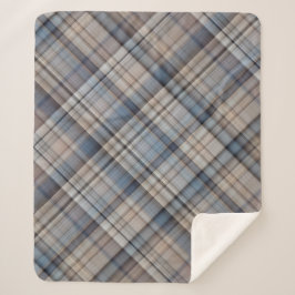 石板の小石は青、茶色、灰色の格子縞 シェルパブランケット