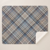 石板の小石は青、茶色、灰色の格子縞 シェルパブランケット (正面(横))